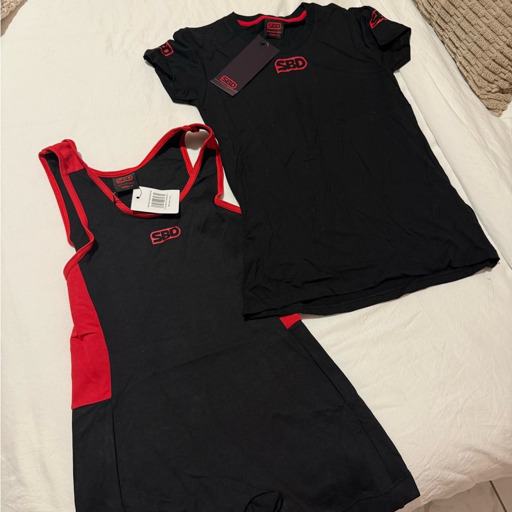 SBD Black and Red Singlet + Shirt